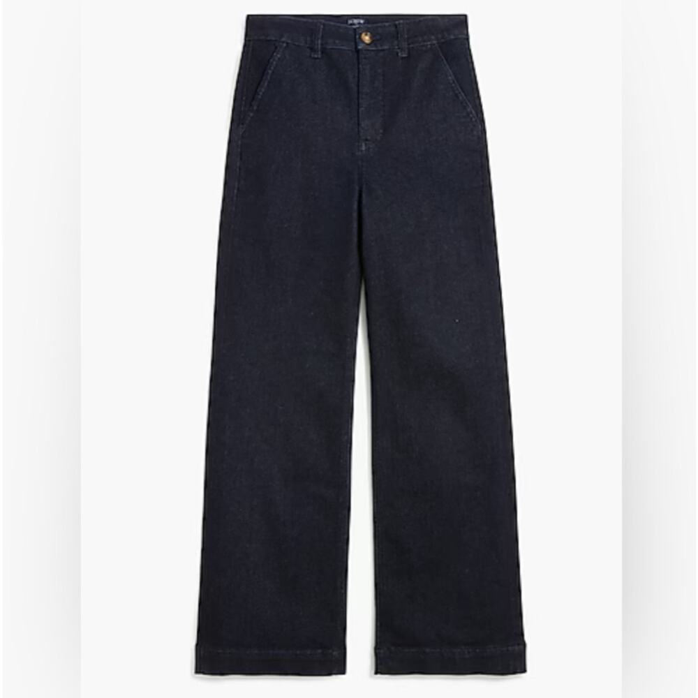 J.‎ CREW | Soft Denim Trouser Signature Stretch High Waist Jeans Dark | 35, 20